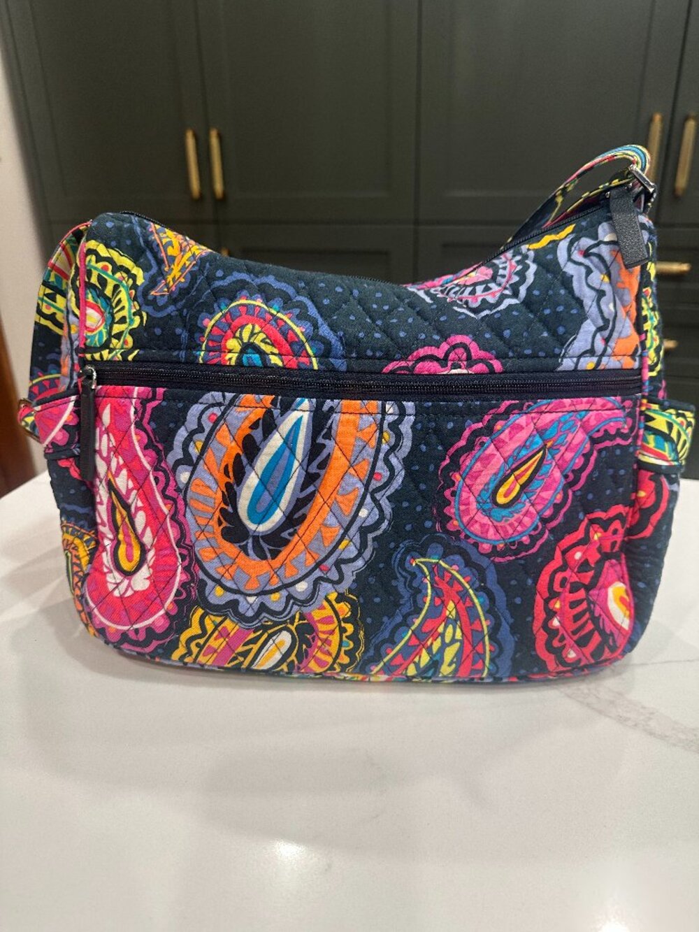 Vera Bradley Paisley Bright Color Pattern Quilted Bag